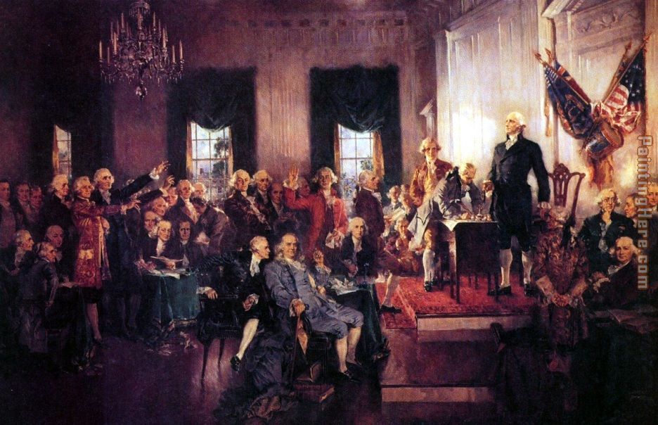 The Signing of the Constitution painting - Unknown Artist The Signing of the Constitution art painting